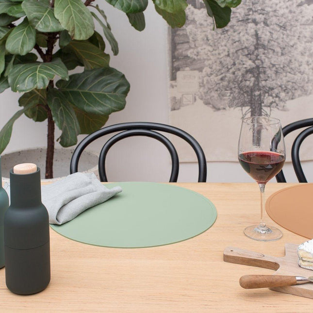 We Might Be Tiny Round Placie? Silicone Placemat Grey-1875027473536782341